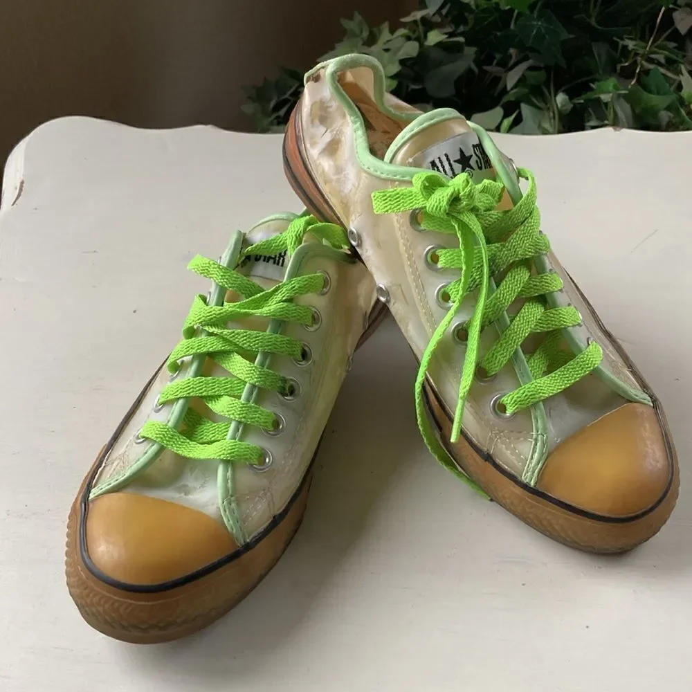 Converse Chuck Taylor Transparent Glow In The Dark Low Top Lace Up Sneakers Sz 5